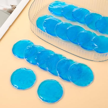 Reusable Ice Packs for Injuries, 20 Pack Round Ice Packs for Face, Gel Ice Pads Small Hot Cold Compress Ice Bag for Eyes After Surgery, Face, Wisdom Teeth, Breast Surgery - size: 2.75 Inch - 20 Pack