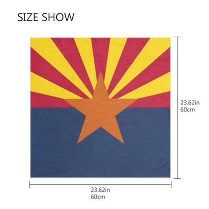 Women's Silk Scarf Square Satin Head Scarves Fashion Neck Scarf Hair Wraps Silk Bandana - color: Arizona Flag