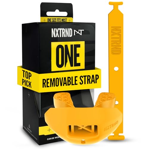 Nxtrnd One Football Mouth Guard, Strap Included, Fits Adult & Youth (Yellow) - color: Yellow