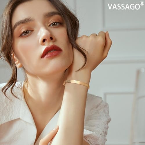 VASSAGO Islamic Gifts Ayatul Kursi Bracelet for Women Men Muslim Quran Allah Openable Bangles Ayatul Kursi Arabic Calligraphy Cuff Bracelet Islam Islamic Jewelry Eid Gifts - color: gold islamic bracelet