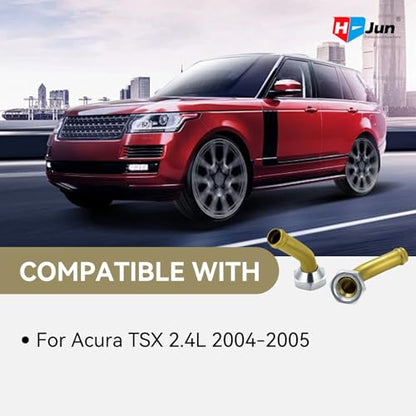 Transmission Cooler Oil Tube Connector Compatible with Acura TSX 2.4L 2004-2005, 2pcs Radiator Cooling Line Fittings (Thread M14x1.5)