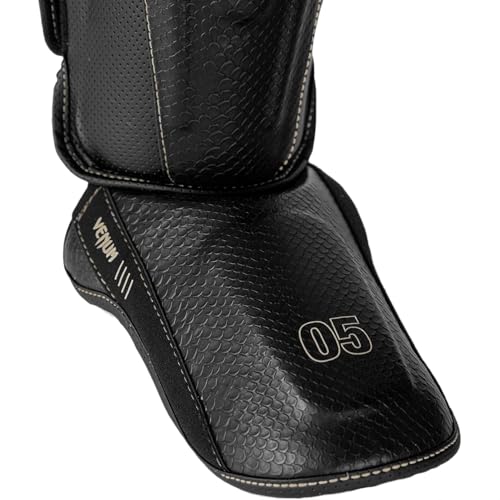 Venum Impact Evo Scales Shin Guards - color: Black