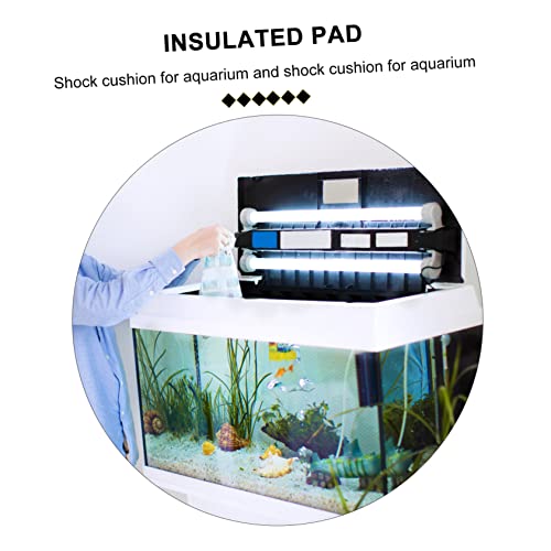 VANZACK 5pcs Fish Tank Insulation Mat Non-Skid and Shockproof Pad for Aquariums Black Non- Absorption Mat for Heat Preservation and Pet Safety