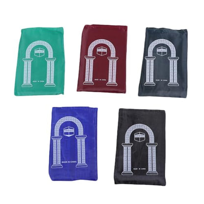 GLOGLOW Portable Prayer Mat 5Pcs Nylon Travel Pray Mat Lightweight Foldable for Prayer Yoga Meditation with 5 Colors Easy to Carry