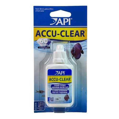 API ACCU-CLEAR Freshwater Aquarium Water Clarifier 1.25-Ounce Bottle (111A) - size: 1.25-Ounce