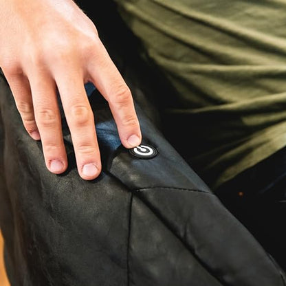 Big Joe Milano Beanbag Chair with Vibe Black Montana Leather - color: Black Montana Leather, size: Milano with Vibe