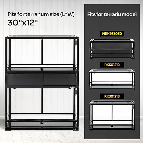 REPTI ZOO Deluxe Terrarium Stacker with Front Sliding Doors, Reptile Tank Stacker Suitable for Stacking 30" W and 12" D Terrariums, 30" W X 12" D X 10.5" H - size: Terrarium Stacker(30"W X 12"D X10.5"H) )