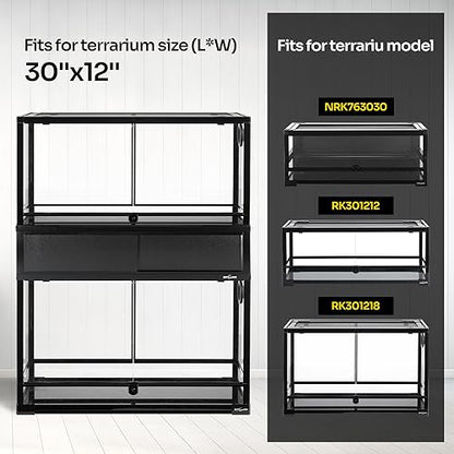 REPTI ZOO Deluxe Terrarium Stacker with Front Sliding Doors, Reptile Tank Stacker Suitable for Stacking 30" W and 12" D Terrariums, 30" W X 12" D X 10.5" H - size: Terrarium Stacker(30"W X 12"D X10.5"H) )