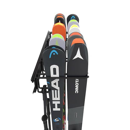 Ultrawall Ski Rack, Wall Mounted Ski Storage for Garage Storage Organizer System, 10 Pairs of Skis Holder for Home Shed, Holds Up to 300lbs