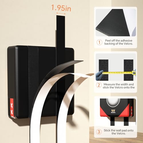 WESING Wall Focus Target Punch Boxing Bag Mat for Martial Arts - color: Black/Golden Velcro, size: 13.77"*13.77"*3.15"