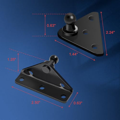 10mm Ball Stud Mounting Bracket for Gas Shock Spring Strut Prop Lift Support, 2pcs L-Type, 2pcs Flat-Type and 16pcs Screws
