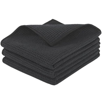 Microfiber Gym Towels 3 Pack, Quick-Drying Yoga Towels for Sport, Workout Equipment, Home and Gym, 16 Inches x 27.5 Inches - color: Black