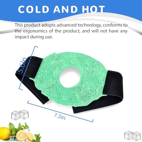 Couleurs Cooling Knee Brace Adjustable, Ice Pack for Knee Injuries, Reusable Hot Cold Therapy Wrap for Joint Pain Arthritis Meniscus Tear, Sprains & Swelling, 2 Packs (Green)