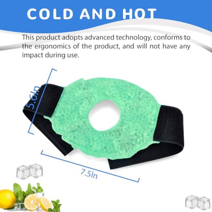 Couleurs Cooling Knee Brace Adjustable, Ice Pack for Knee Injuries, Reusable Hot Cold Therapy Wrap for Joint Pain Arthritis Meniscus Tear, Sprains & Swelling, 2 Packs (Green)