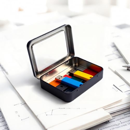 Rectangle Metal Tins with Hinged Window Lids, Black, 24 Pieces | Hinged Window Lids, Mini Storage Organizer Set, For Home Kitchen, Office and School Supplies - color: Black
