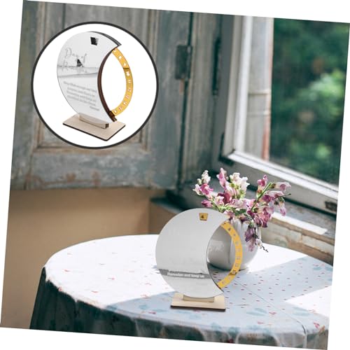 Angoily Ramadan Countdown Calendar Wooden Advent Reminder Decoration for Elegant Rotating