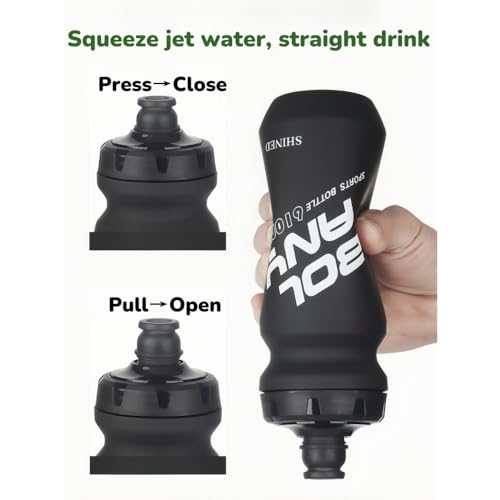 20oz Lightweight Sports Water Bottle PP Material BPA Free Squeeze Jet Straight Drink Cup Portable Outdoor Cycling Bottle (Green) - color: Green