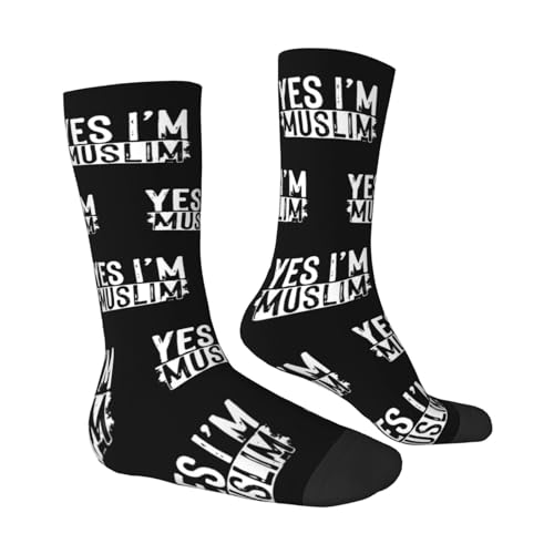 Muslim Islam Arabic Islamic Religious Allah God Be Socks, Unisex Adult Crew Socks, Cotton Cozy Casual Sock - color: White