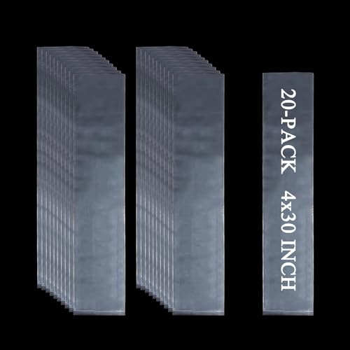 20PCS 4" x 30" Extra Long Clear Plastic Sleeves for Posters and Banners | Heavy Duty, 2 Mil Thick, Flat Open, Long Tube Storage Bags for Packaging Blueprint, Fishing Rods & Large Narrow Items - color: 4" x 30"-20PCS