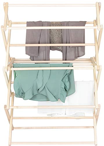 Pennsylvania Woodworks Clothes Drying Rack: Solid Maple Hard Wood Laundry Rack for Sweaters, Blouses, Lingerie & More, Durable Folding Drying Rack, Made in USA, No Assembly Needed, Medium - color: Medium