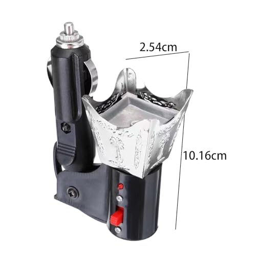 Fenteer Car Electric Incense Burner Electric Censer Cigarette Lighter, Auto Accessories, Middle Eastern Style Bakhoor Burner, Silver - color: Silver