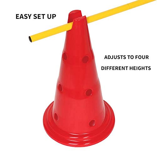 Dog Agility Course Equipment- Hurdle Cone Set – Obstacle Agility Training Kit for Doggie, Pet Outdoor Backyard Game