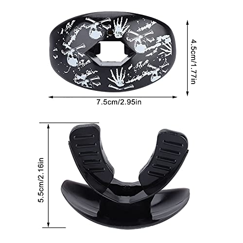 Mouthguard, Sports Teeth Protector for Boxing and Football ¨C 4 Colors Food Grade Silicone (Skeleton Pattern)