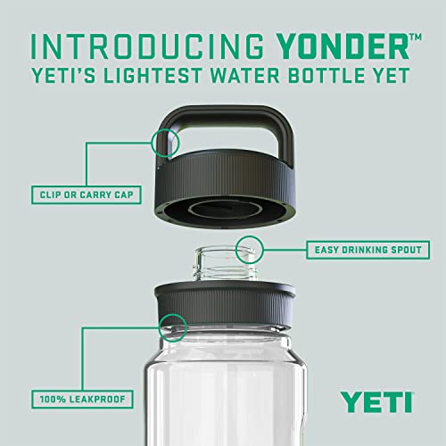 YETI Yonder Water Bottle with Yonder Chug Cap, Lightweight, Leakproof and BPA-Free - color: Clear, style: 34oz