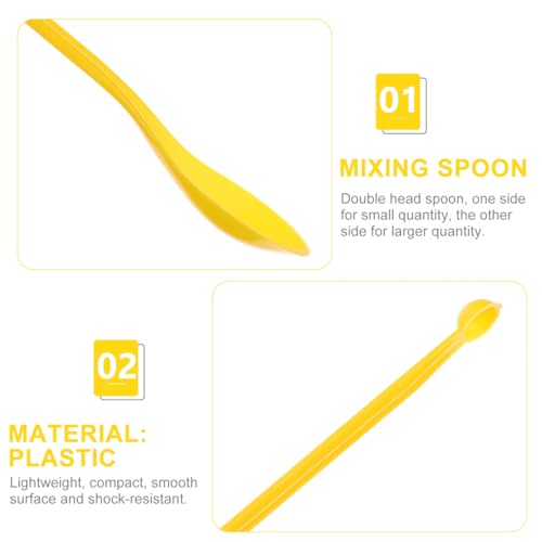Mobestech 50 Pcs Double-Headed Plastic Lab Scoops Sampling Spoons Lightweight Mixing Spatulas for Powder Granules Solid Materials in Laboratory Home and Restaurant Use