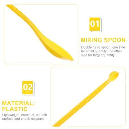 Mobestech 50 Pcs Double-Headed Plastic Lab Scoops Sampling Spoons Lightweight Mixing Spatulas for Powder Granules Solid Materials in Laboratory Home and Restaurant Use