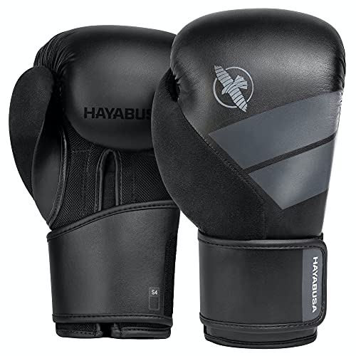 Hayabusa S4 Kids Boxing Gloves for Boys and Girls - color: Black, size: 6oz