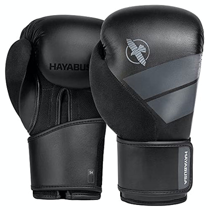 Hayabusa S4 Kids Boxing Gloves for Boys and Girls - color: Black, size: 6oz