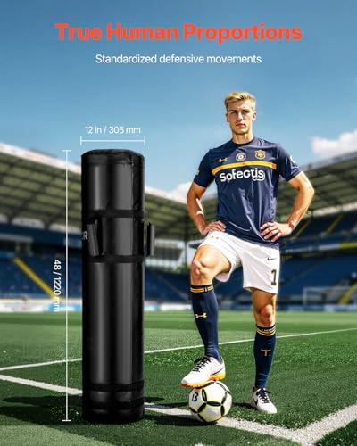 VEVOR PVC Step Over Dummy, High-Density Sponge Blocking Pad Equipment, Heavy Duty Tackle Dummies with Handles, Great for Footwork Drills Sports Training Practice - size: 1PC Tackling Dummy 48*12inch