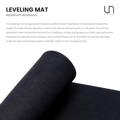 UNS Leveling Mat - 90x45cm | 35.43x17.71in, 6mm - Non-Slip Dense Foam Freshwater Saltwater Aquarium Mat for Planted Tanks, Marine Coral Reef, Turtle Reptile Enclosure, Betta Fish Shrimp Tank - Black - size: 90x45cm | 35.43x17.71"