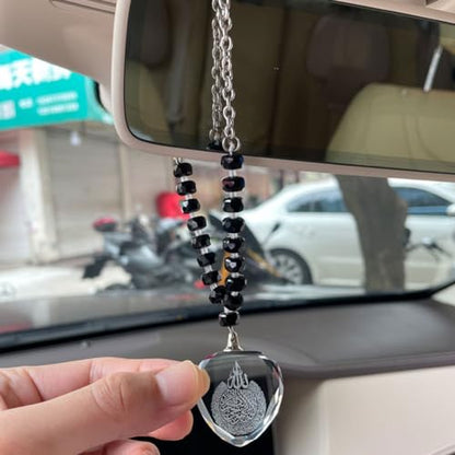 Muslim Ramadan Gift Black Beads Quran AYATUL KURSI Crystal car Hanging car Pendant