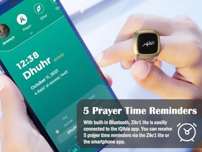 Anlising Smart Ring Counter, Smart Tasbih Zikr Ring, Muslim Islamic Prayer Smart Rings, Tasbih Counter Smart Ring, Tasbeeh Smart Counter, Digital Electronic Smart Tally Counter for Prayer (Pink, 20MM)