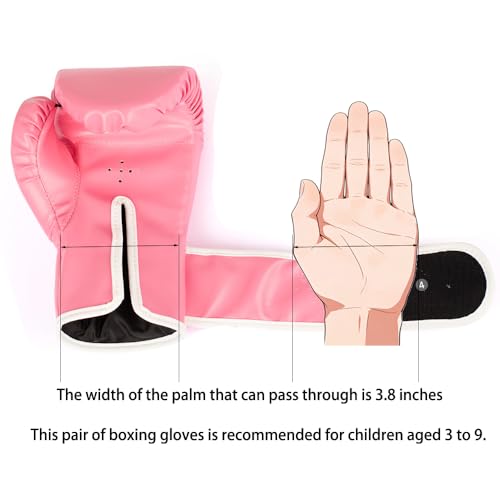 Kids Boxing Gloves Age 3-9 Years - High Density Sponge Foam Training Gloves for Kickboxing, Sparring & Fitness | Adjustable Wrist Wrap (6OZ) | Boys & Girls Unisex