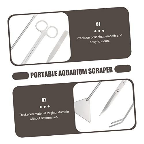 Toddmomy 1set Aquarium Tool Pruning Scissors Tweezers and Shovel for Aquatic Plant Care Resistant and Portable Aquarium Accessories - size: 32X7X1CM