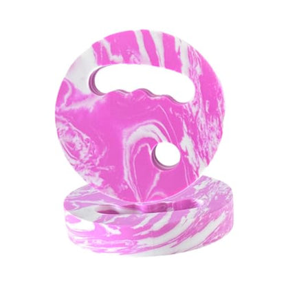 Menolana Water Exercise Discs Pool Resistance, Swim Discs Lightweight Buoyancy EVA Foam Aerobic Equipment for Water Workout Beach Pool - color: Pink White
