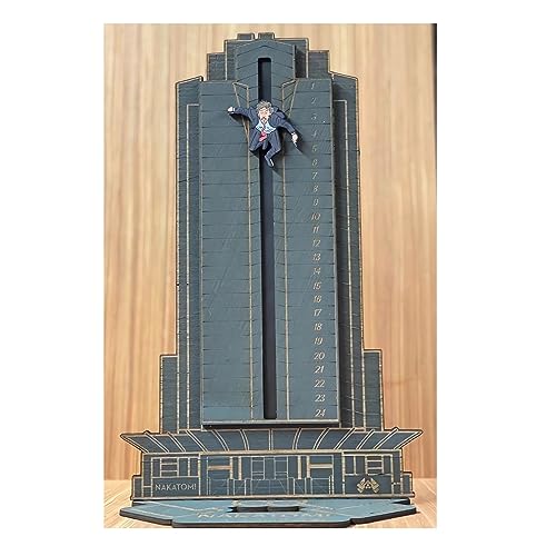 Die Hard Advent Calendar - Hans Gruber Falling off off Nakatomi Plaza, 2024 New Halloween ＆ Christmas Advent Calendars, Wooden Christmas Calendar Countdown Advent for Adult Boys Girls (Blue- A) - color: Blue- A