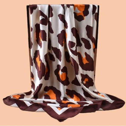 Head Scarf Hair Neck Scarves for Women Purse Bag Scarfs for Handbag Silky Satin Square Headscarf Fashion Hair Bandanas - color: Dark Red 2