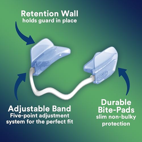DenTek Comfort-Fit Dental Guard, 1 Storage Case & Pack of 2 Guards | FDA-Cleared Mouth Guard, For Grinding Teeth at Night, Ready to Wear & Adjustable, Non-Bulky Bite Pads, Slim Protection