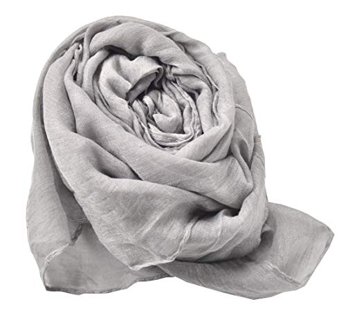 woogwin Women's Scarf Lady Light Soft Fashion Solid Shawl Wraps - color: Gray