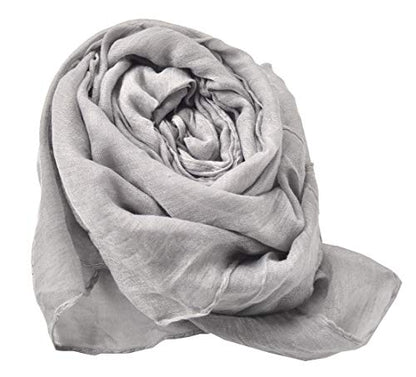 woogwin Women's Scarf Lady Light Soft Fashion Solid Shawl Wraps - color: Gray