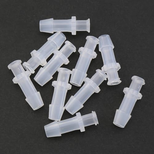 10PCS Luer Lock Adapter Clear Polypropylene Female Luer Lock Connector 1/4 inch Hose Barb Fitting Kit for Connecting Syringes Hose Laboratory Equipment