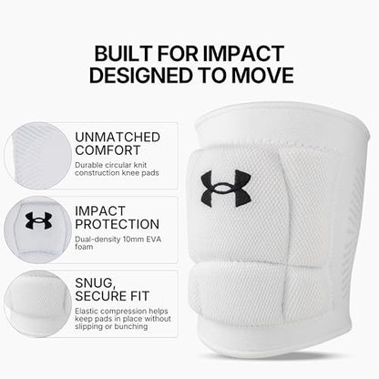 Under Armour Volleyball Knee Pads, Set of 2 - color: White, size: Small