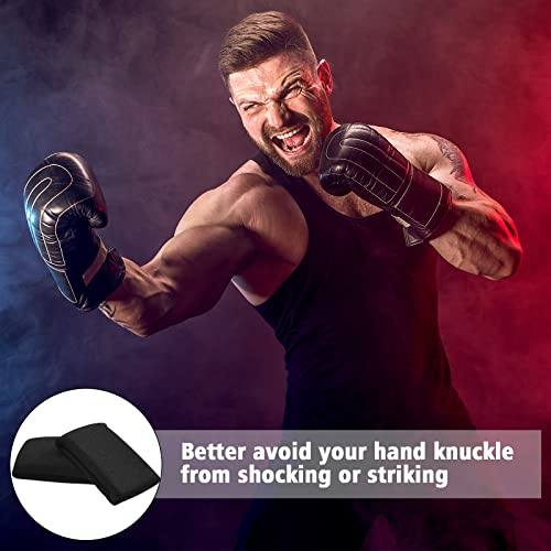 Sunnyray 4 Pairs Knuckle Guards for Boxing Gel Hand Guard Protection Knuckle Pads for Under Hand Wraps Muay Thai Kickboxing MMA Combat Sports Men Women - color: Black White