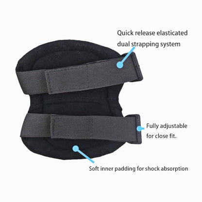 Pack of 4 Tactical Knee & Elbow Protective Pads Guard Black Knee and Elbow Pads Adjustable Shoulder Straps Gel Knee Pads for Paintball Heavy Duty Elbow and Knee Protective Pads for Outdoor Work