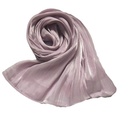Women Premium Hijab Head Scarf Lightweight Shimmer Scarves Crepe Wedding Shawls and Wraps for Evening Dresses Shiny - color: Pi-purple 10#