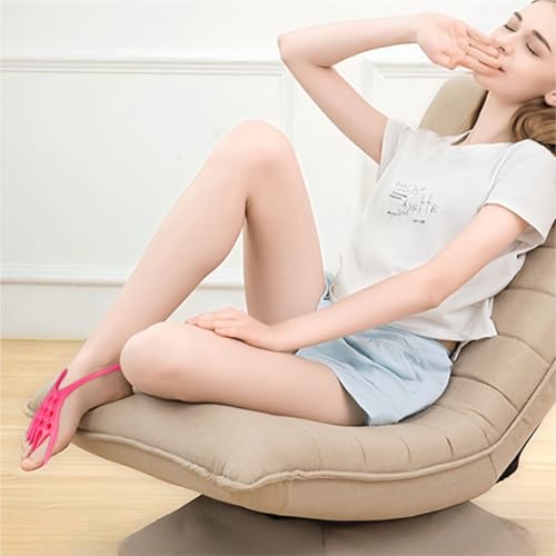 EDWERD Foot Fascia Stretcher Strap Plantar Fasciitis Relief Band for Muscle Relaxation Foot Massage, 5.4" L x 4.9" W, 4 Pcs (Pink) - color: Pink